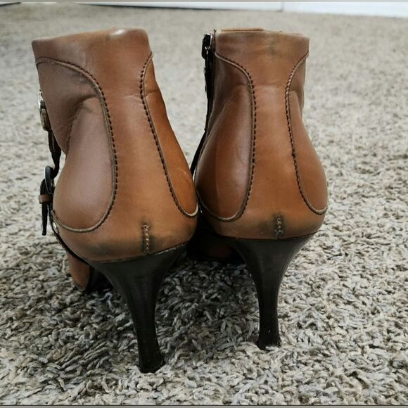 Prada Brown Western Ankle Booties size 37.5 usa 7.5 - Picture 4 of 11